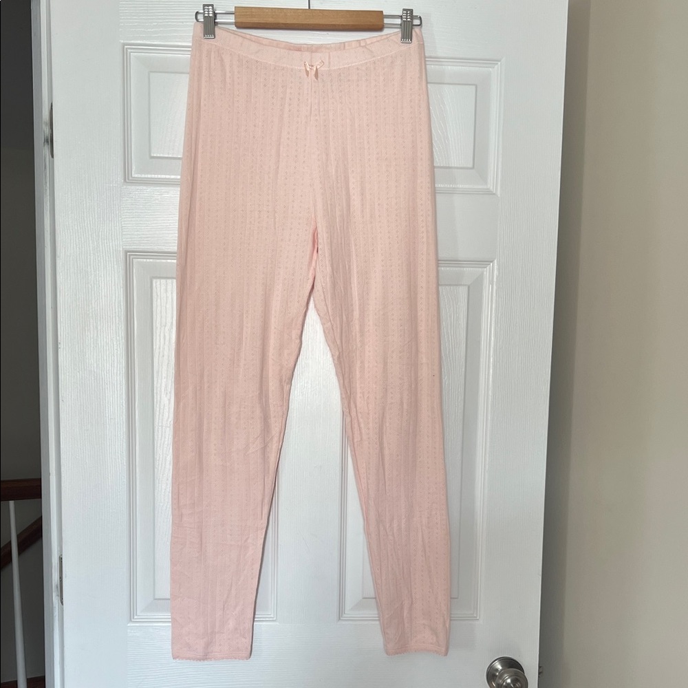 Cuddl Duds Soft Pink Knit Pants